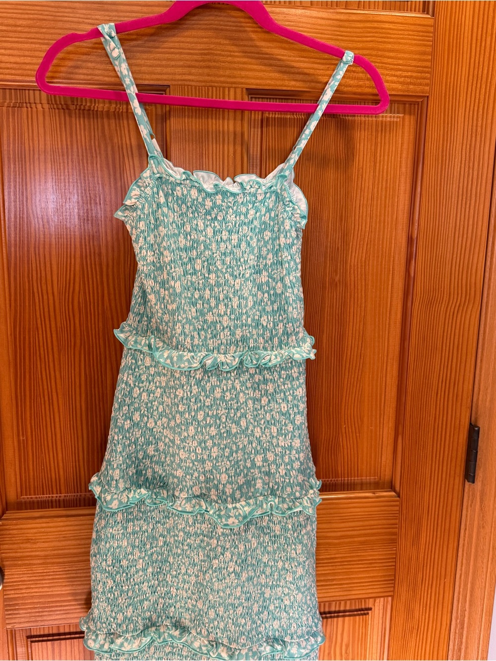 No Boundaries Mint Floral Ruffle Tiered Sundress